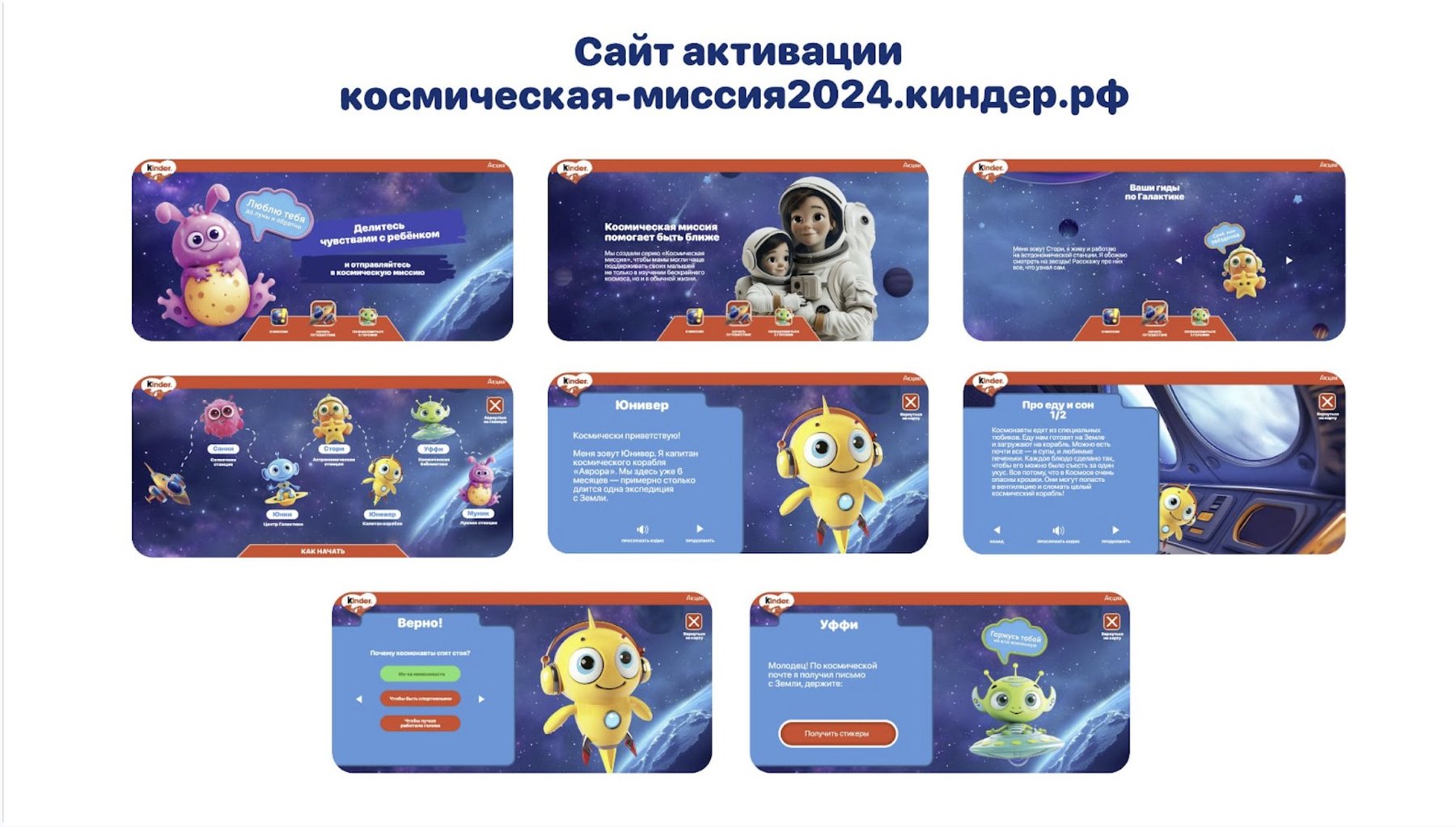 Экраны сайта активации